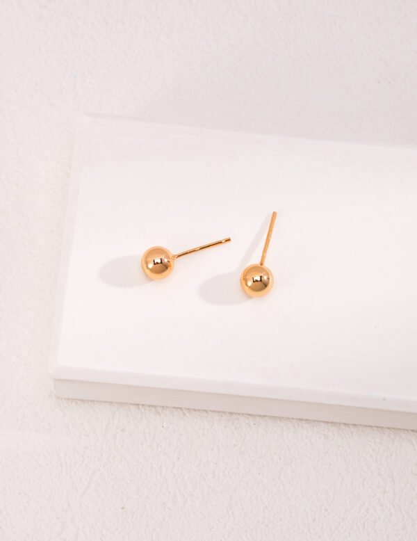 Natural rice pearl earrings - Image 3