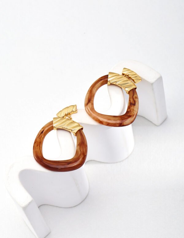 Modern ethnic style resin earrings - Image 3