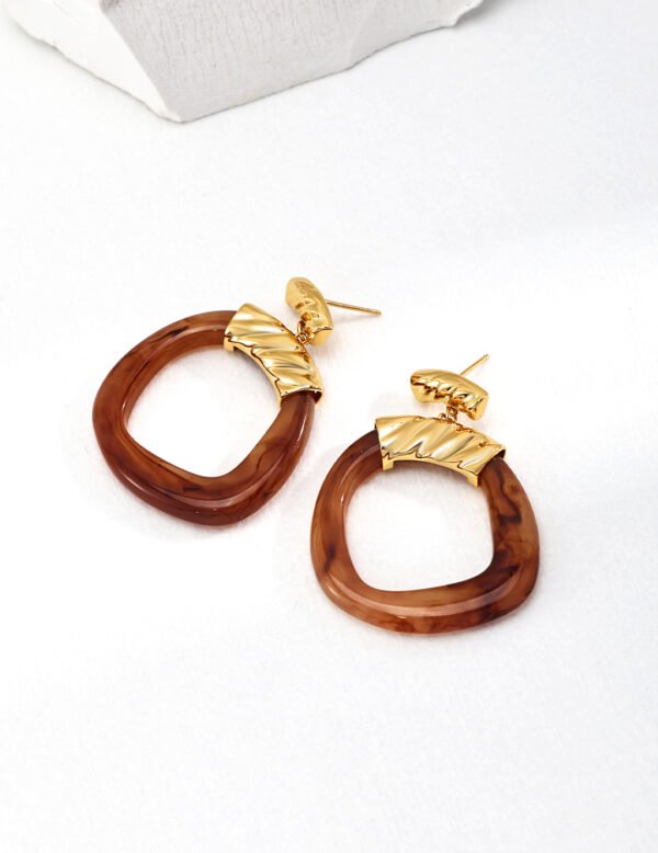 Modern ethnic style resin earrings - Image 5