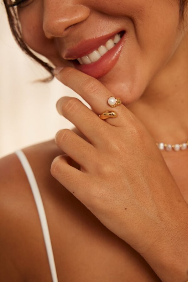 Pure silver pearl ring - Image 7